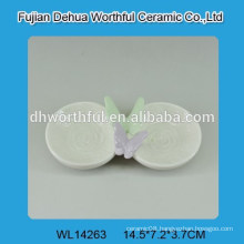 Tableware seasoning ceramic dish 2pcs in a set